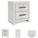 Cayboni Whitewash Two Drawer Nightstand