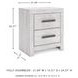 Cayboni Whitewash Two Drawer Nightstand