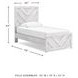 Cayboni Whitewash Twin Panel Bed