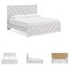 Cayboni Whitewash King Panel Bed