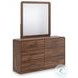 Hollinaze Walnut Brown Panel Bedroom Set