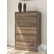 Hollinaze Walnut Brown 5 Drawer Chest