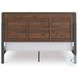 Hollinaze Walnut Brown California King Panel Bed