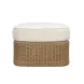 Axel Cream Performance Fabric Upholstered Outdoor Square Ottoman