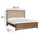 Callisto Bourbon Brown and Santa Cruz California King Upholstered Panel Bed