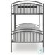 Graymound Gray Twin over Twin Bunk Bed with Ladder
