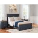 Landocken Dark Slate Blue and Light Brown Full Panel Headboard