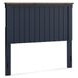 Landocken Dark Slate Blue and Light Brown Full Panel Headboard