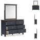 Landocken Brown And Blue Dresser with Mirror