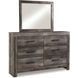 Wynnlow Gray 6 Drawer Dresser and Rectangular Mirror