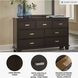Covetown Dark Brown Dresser and Mirror