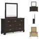 Covetown Dark Brown Dresser and Mirror