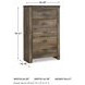 Trinell Brown Five Drawer Chest