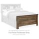Trinell Brown Full Bookcase Storage Bed with Nailhead Trim