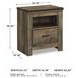 Trinell Brown One Drawer Nightstand
