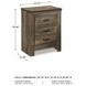 Trinell Brown Two Drawer Nightstand