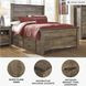 Trinell Brown Full Panel Bed With 2 Storage Drawers