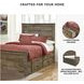 Trinell Brown Full Panel Bed With 2 Storage Drawers