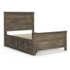Trinell Brown Full Panel Bed With 2 Storage Drawers