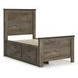 Trinell Brown Twin Panel Bed With 2 Storage Drawers