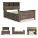 Trinell Brown Full Bookcase Single Side Underbed Storage Bed