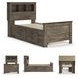Trinell Brown Twin Bookcase Bed With 2 Storage Drawers