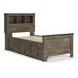 Trinell Brown Twin Bookcase Bed With 2 Storage Drawers