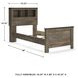 Trinell Brown Twin Bookcase Bed