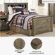 Trinell Brown Twin Bookcase Bed With 1 Large Storage Drawer