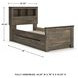 Trinell Brown Twin Bookcase Bed With 1 Large Storage Drawer
