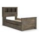 Trinell Brown Twin Bookcase Bed With 1 Large Storage Drawer