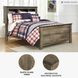Trinell Brown Full Bookcase Panel Bed