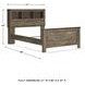 Trinell Brown Full Bookcase Panel Bed