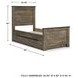 Trinell Brown Twin Panel Bed With 1 Large Storage Drawer