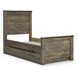 Trinell Brown Twin Panel Bed With 1 Large Storage Drawer