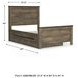 Trinell Brown Full Panel Bed With 1 Large Storage Drawer