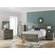 Frandern Gray 2 Drawer Nightstand with USB Charging