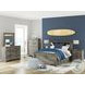 Frandern Gray Full Bookcase Panel Bed with Storage
