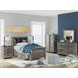 Frandern Gray Twin Bookcase Panel Bed with Storage
