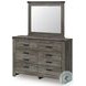Frandern Gray Dresser with Mirror