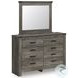 Frandern Gray Dresser with Mirror