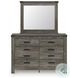 Frandern Gray Dresser with Mirror