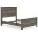 Frandern Black and Gray Twin Panel Bed with Nailhead Trim