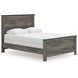 Frandern Black and Gray Twin Panel Bed with Nailhead Trim