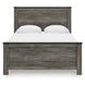 Frandern Black and Gray Twin Panel Bed with Nailhead Trim