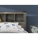 Frandern Gray Twin Bookcase Panel Bed with Storage