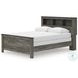 Frandern Gray Queen Bookcase Panel Bed