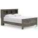 Frandern Gray Queen Bookcase Panel Bed