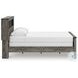 Frandern Gray Queen Bookcase Panel Bed