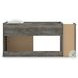 Frandern Gray Twin Loft Bed with Bookcase Storage